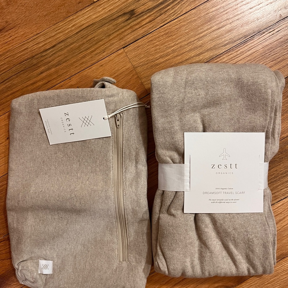 zestt Organic Dreamsoft Travel Scarf in Tan